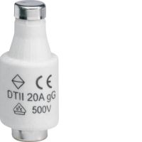 Wkładka bezpiecznikowa DTII/E27 wykonanie zwłoczne gG (Bi-Wtz) 20A 500VAC | LE2720 Hager