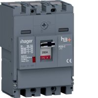 Rozłącznik mocy h3+ P250 3P 200A MCCB | HCT200AR Hager
