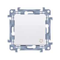 Przycisk "dzwonek", 10AX, 250V, szybkozłącza, biały, Simon 10 | CD1C.01/11 Kontakt Simon