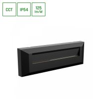 Oprawa na elewację ENCANTA ASYMMETRIC 6W CCT 3000/4000/6000K 230V IP54 230x80x30mm czarna natynk | SLI003033CCT_PW Wojnarowscy