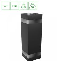 Oprawa na elewację TORRE RING 18W CCT 3000/4000/6000K IP54 99x78x240mm czarna kwadrat dwukierunkowa | SLI003028CCT_PW Wojnarowscy