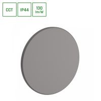Oprawa na elewację PIATTA 18W CCT 3000/4000/6000K 230V IP44 250x47mm szara okrągła | SLI003044CCT_PW Wojnarowscy