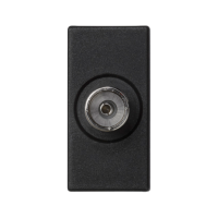 Płytka K45/2 gn. TV żeńskie 22,5x45mm + wkład, czarny, Simon Connect | K102B/14 Kontakt Simon