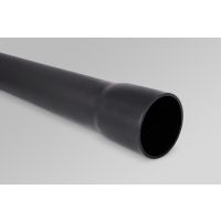 Rura osłonowa sztywna z kielichem ROS-M 110/5,5 750N,RHDPE, gładka, czarna (6m/50szt) SRS | 11799 TT Plast