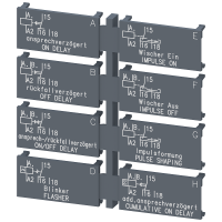 Zestaw tabliczek dla urządzeń wielofunkcyjnych, 1 W Zestaw tabliczek (1 szt.) z 8 funkcjami | 3RP2901-0A Siemens