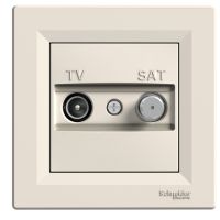 Gniazdo antenowe TV-SAT końcowe (1dB) z ramką krem, Asfora | EPH3400123 Schneider Electric