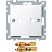 Płytka centralna ze złączem głośnika Hi-Fi, biały active, połysk, system M | MTN468825 Schneider Electric