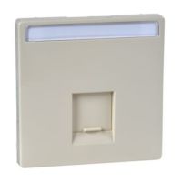 Płytka centralna gniazda komputerowego pojedynczego RJ45 kremowy, Merten | MTN466444 Schneider Electric