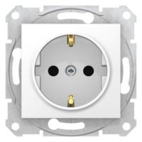 Gniazdo pojedyncze b/u schuko 16A białe, Sedna | SDN3000121 Schneider Electric