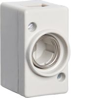 Gniazdo bezpiecznikowe ceramiczne DII E27 1P 25A 500V na płytę zaciski pałąkowe 10mm2 | LE27KPS Hager