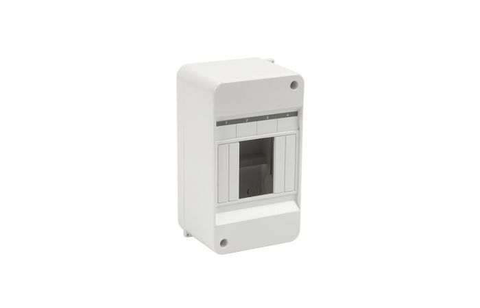 Rozdzielnica moduł. n/t RNO-4 1x4 80x140x67mm IP30 (bez listew N/PE) bez drzwi, biała (1szt) | 5.4 Elektro-Plast Opatówek