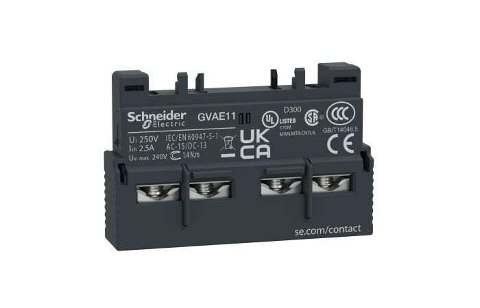 Styk pomocniczy do wyłącznika silnikowego GV2 i GV3 1NO 1NC, Tesys | GVAE11 Schneider Electric