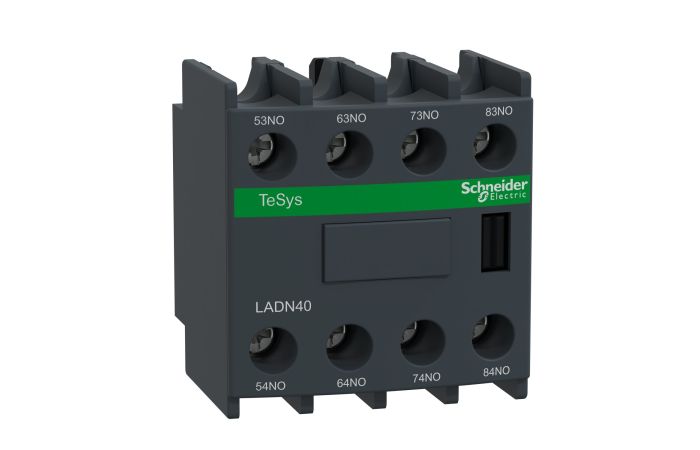 Blok styków pomocniczych 4NO zaciski sprężynowe, Tesys | LADN40 Schneider Electric