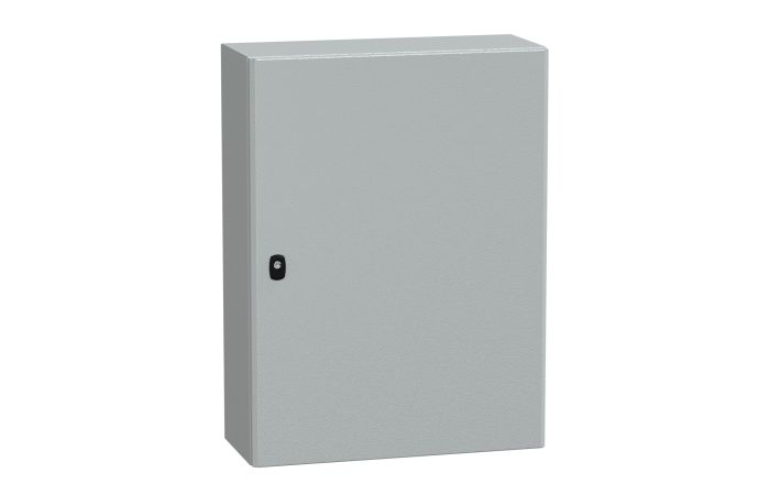 Obudowa wisząca Spacial S3D drzwi gładkie b/pł. mont 800x600x250 (WxSxG) IP66 IK10 RAL7035, Special | NSYS3D8625 Schneider Electric